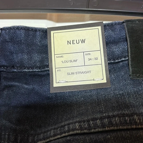 NEUW LOU SLIM JEANS - WASH SILENT WATER SIZE 34 X 32 SLIM STRAIGHT NWT$189 - Picture 12 of 15